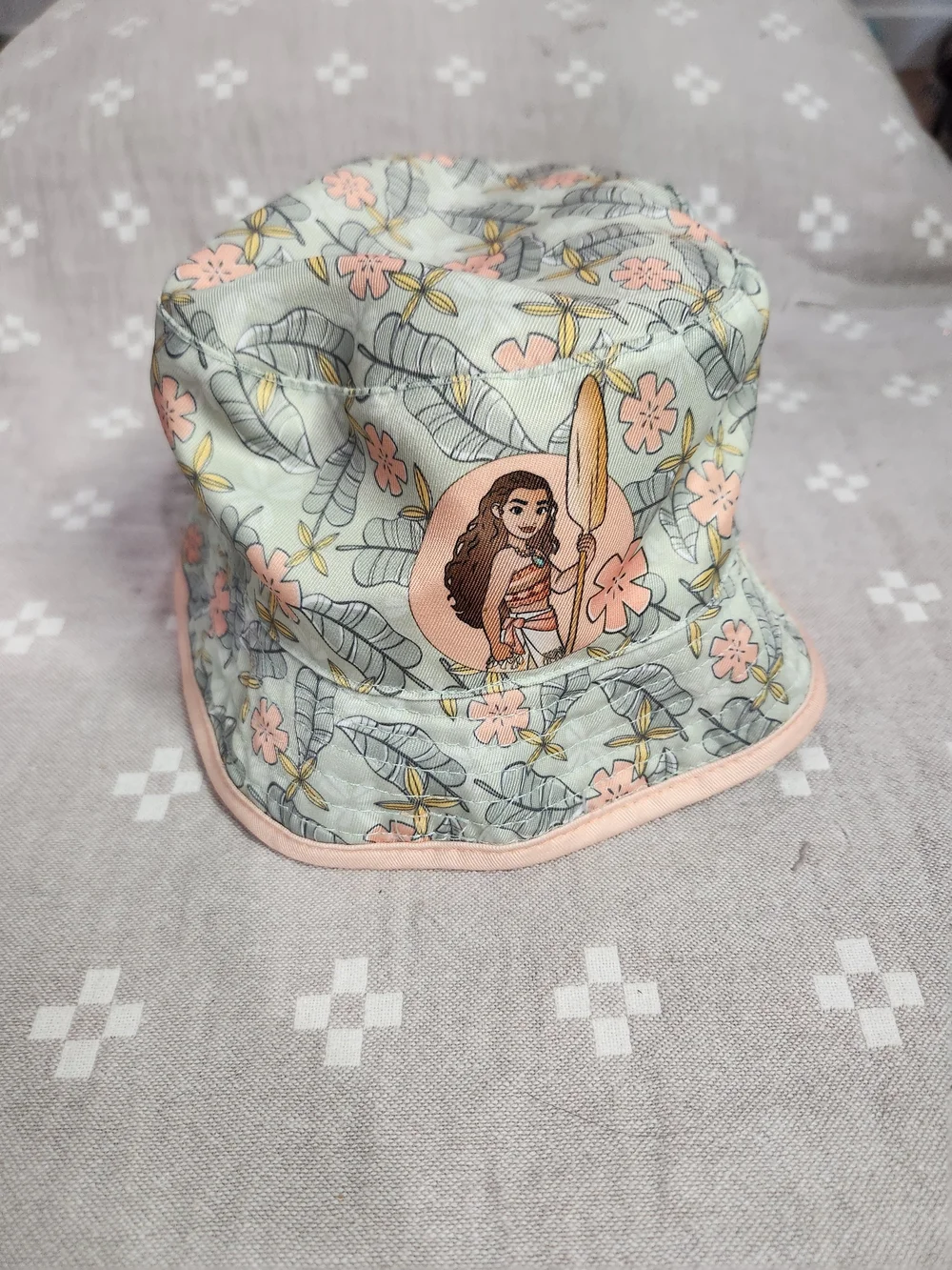 Disney Brand Moana Toddler Girls Reversible Pink Bucket Style Swim Hat toddler